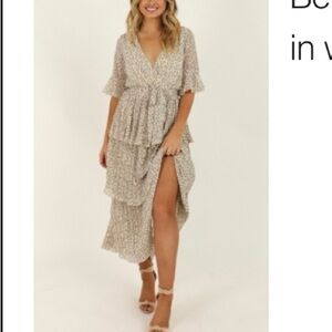 Showpo White Floral Dress